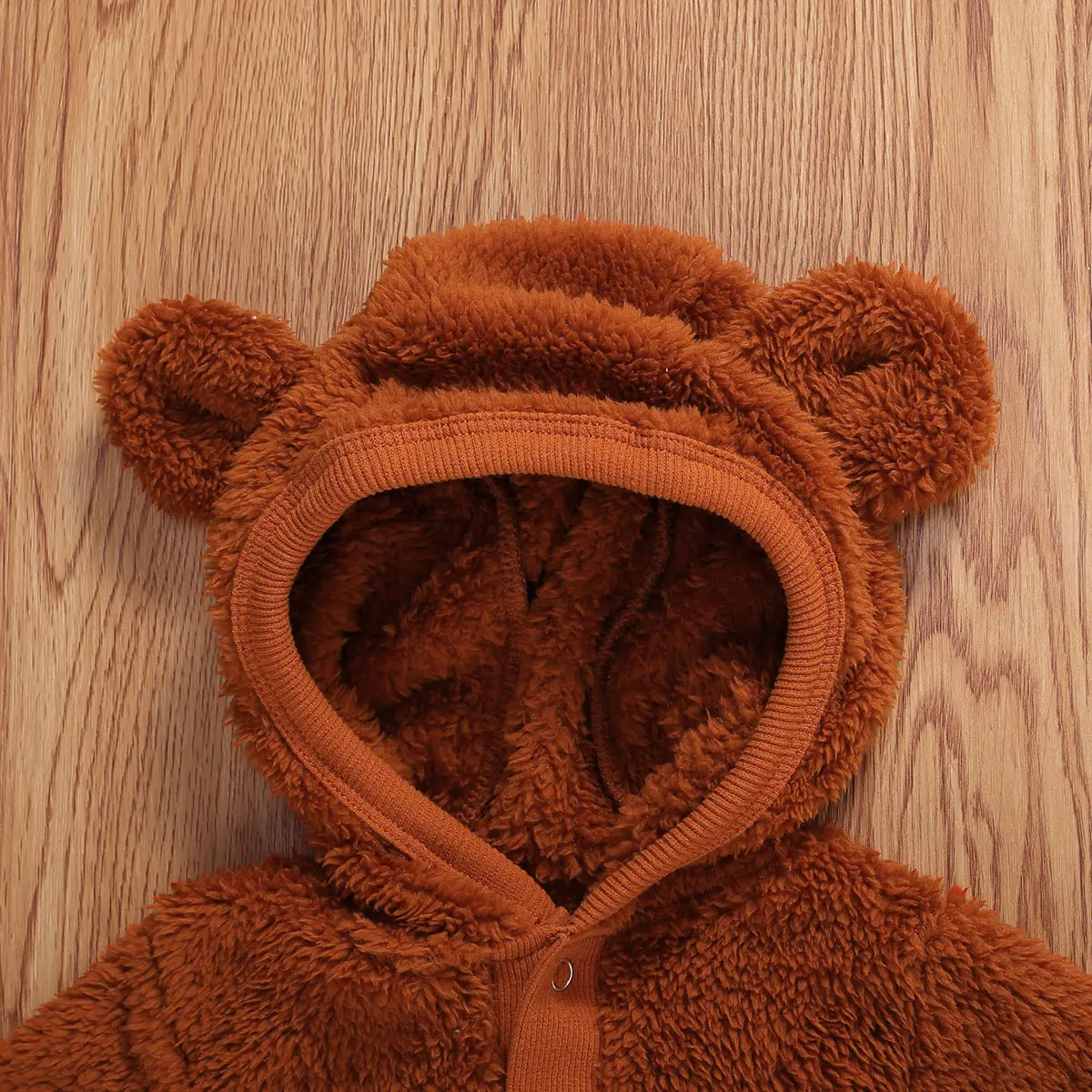 Christmas Romper Newborn Infant Baby Boy Girl Flannel Bear Ear Hooded Romper Jumpsuit Hoodies Autumn Winter One-Piece 0-12M New