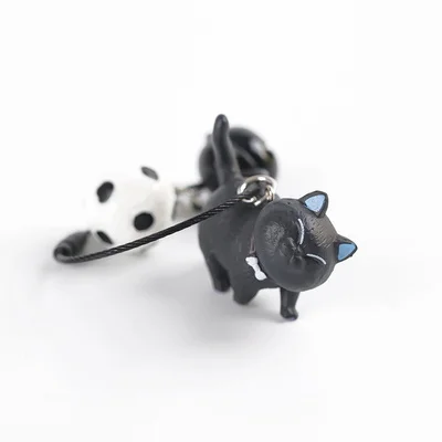 Кот брелок милый для ключей женщин котёнок Лаки с котом Творческий portachiavi chaveiro