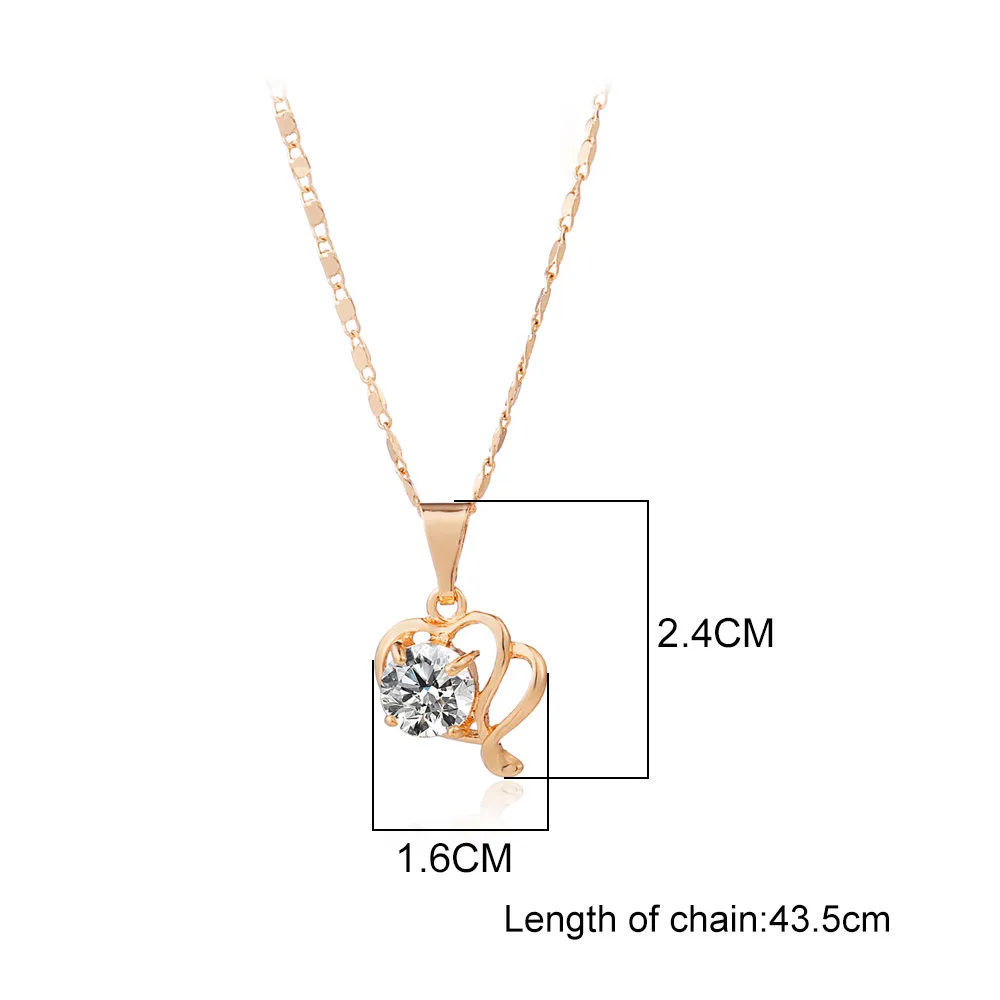 L700124N-001 Viennois золотого цвета ожерелье с подвеской для женщин, стразы, геометрические витые ожерелья, вечерние ювелирные изделия - Окраска металла: L700124N-001