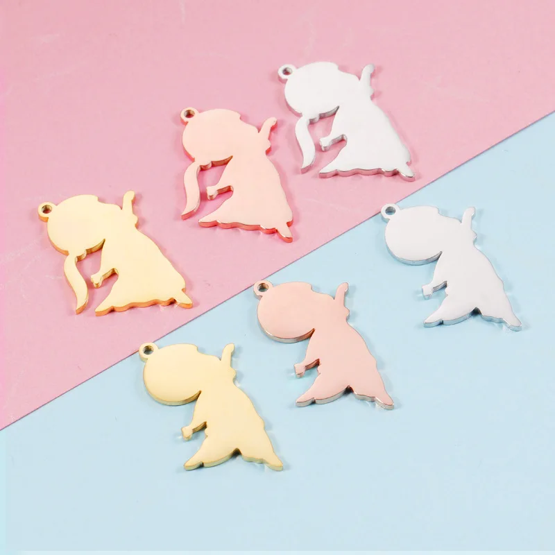 

Stainless Steel Boy & Girl Charm For Jewelry Making Metal Child Family Boys & Girls Charms Mirror Polished Wholesale 20pcs