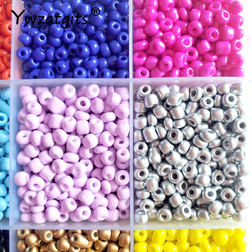 

ywzatgits 4mm/5mm 15 Colors Loose Beads Spacer Beads For DIY Jewelry Making Bracelet Necklace Beads 1Box