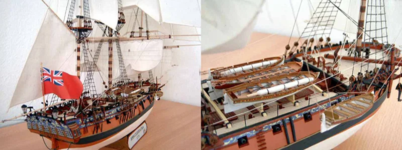 40 см парусная лодка 3D бумажная модель британская Клеопатра задняя 1:96 трехмерная