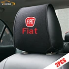 EHICAR 2 шт. Чехол для автомобильного подголовника, подушка для шеи, подушка для подголовника, подушка для Fiat, аксессуары для автостайлинга на липучке
