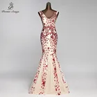 Женское вечернее платье-русалка, элегантное платье с открытой спиной и V-образным вырезом, платье для вечеринки