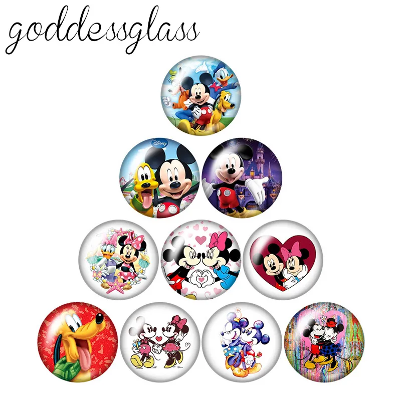 Disney Микки и Минни Маус друзья Дональд Дейзи 10 шт смешанных 12 мм/18 мм/20 мм/25 мм