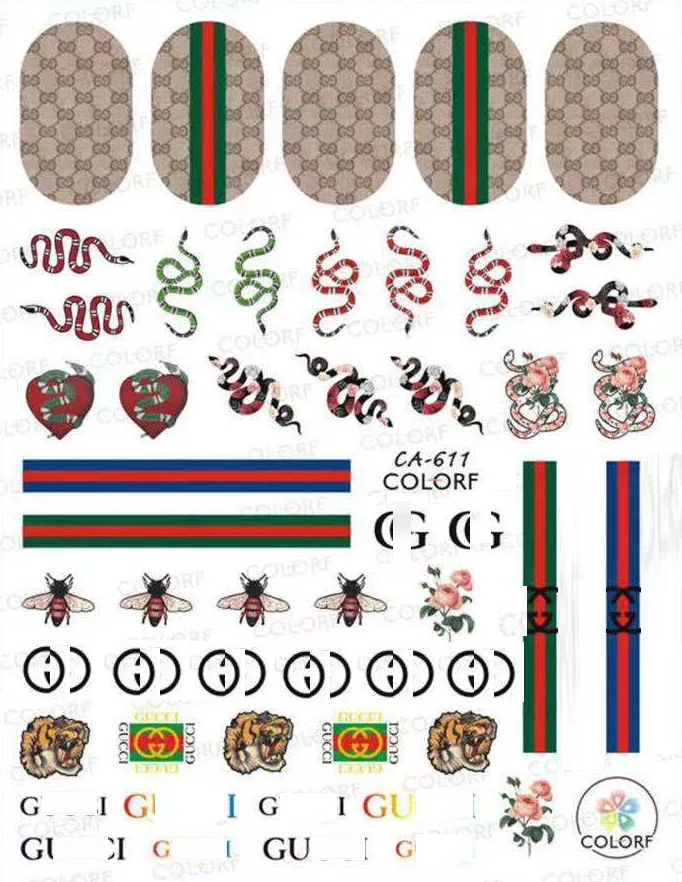 CA-610 шаблон для стикеры 3D на ногти nail Art в виде змеи