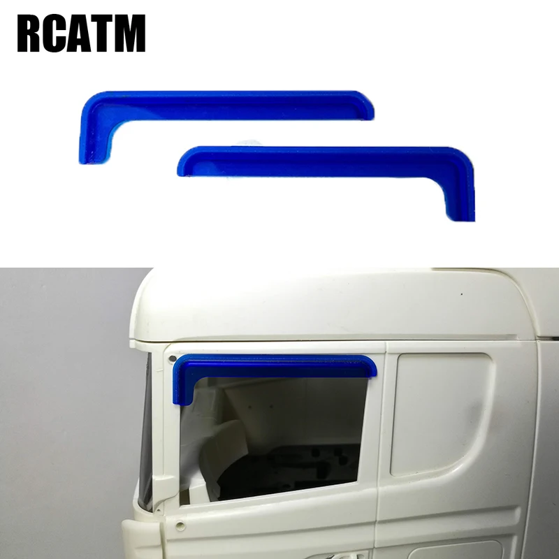 

1 Pair RC Car Acrylic Window Cover Rain Sun Visor For 1/14 Tamiya RC Truck scania 620 56323 730 470