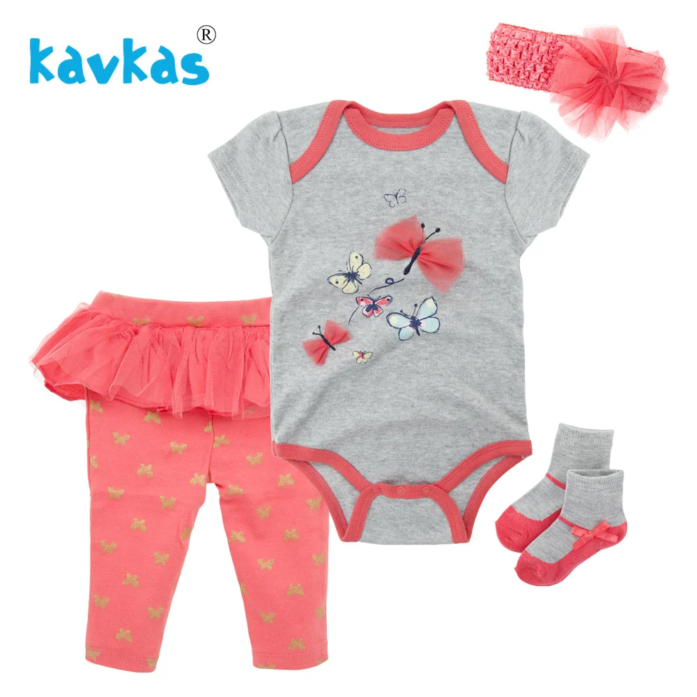 

4 шт., хлопковые комбинезоны, кружевные штаны, носки