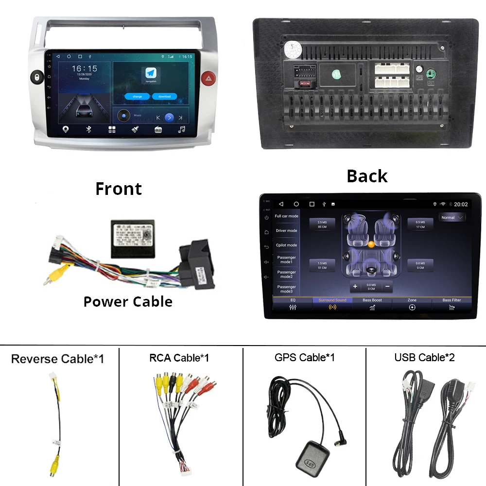 

Car Radio For Citroen C4 C-Triomphe C-Quatre 2004-2009 Multimedia Video No 2 Din Dvd Player Android 10 GPS Navigation Accessory