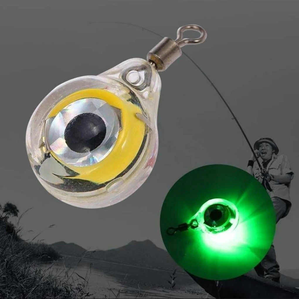 

Mini Fishing Lure Light Portable LED Deep Drop Underwater Eye Shape Fishing Squid Fishing Bait Luminous Lure for Attracting Fish