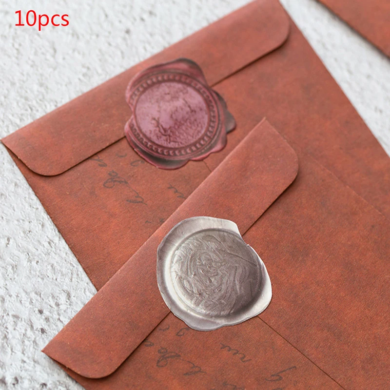 

10PCS/Set Kraft Paper Envelope Vintage Letter Print Western Style Retro Package Photo Storage Gift Package Office Supply