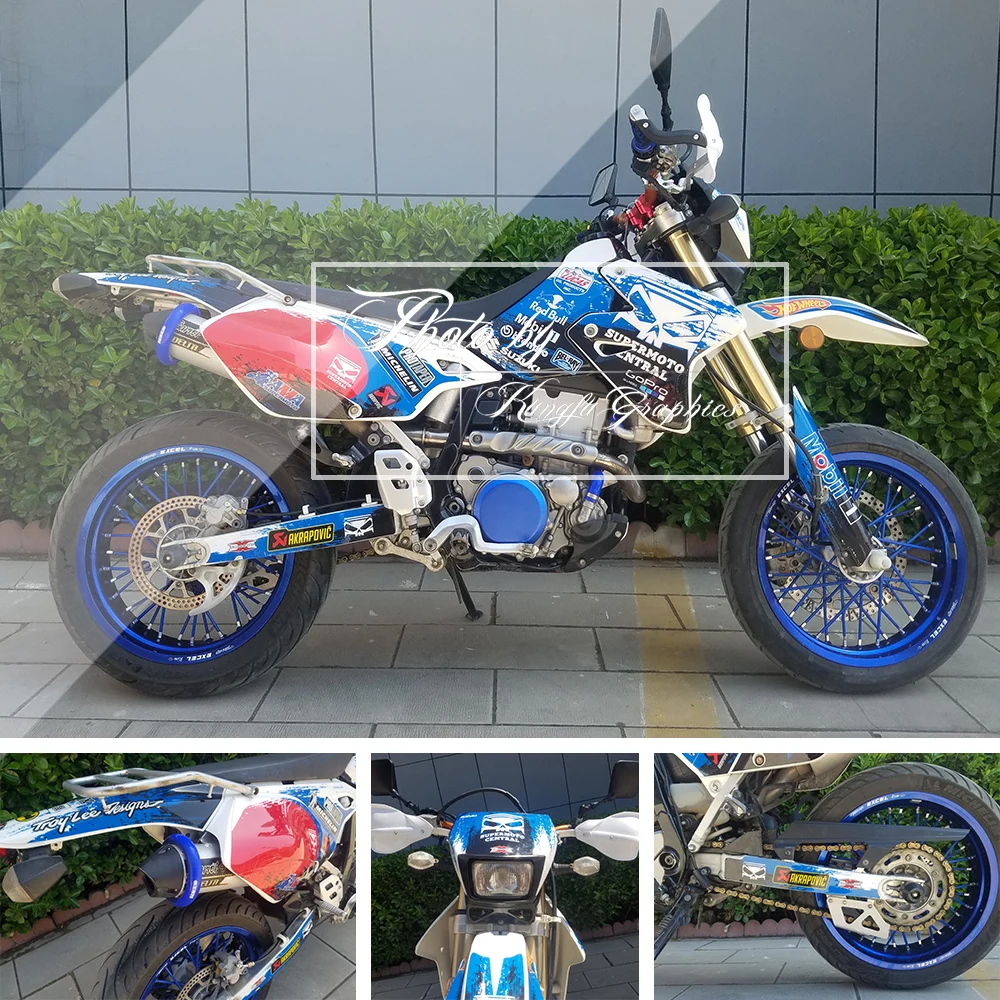 KUNGFU графика пользовательские вырезанные наклейки виниловые для DRZ400SM DRZ 400 SM DRZ400E