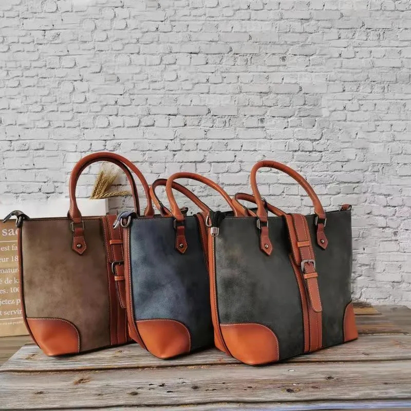 IMYOK винтажные сумки мягкие кожаные большие для женщин Женская дорожная сумка