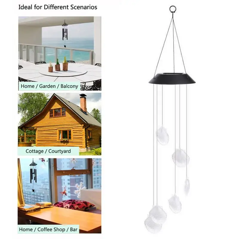 

Durable Solar LED Wind Chimes Wind Chimes Lamp Fairy Light Festival Outdoor Xmas Decor Super Bright Color Changing Garden Yard
