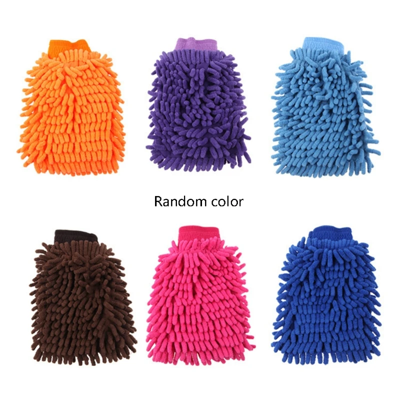 

Car Wash Glove Chenille Coral Soft Microfiber Gloves Car Cleaning Towel Cloth Mitt Wax Detailing Brush Auto Cleaning Tools Brush