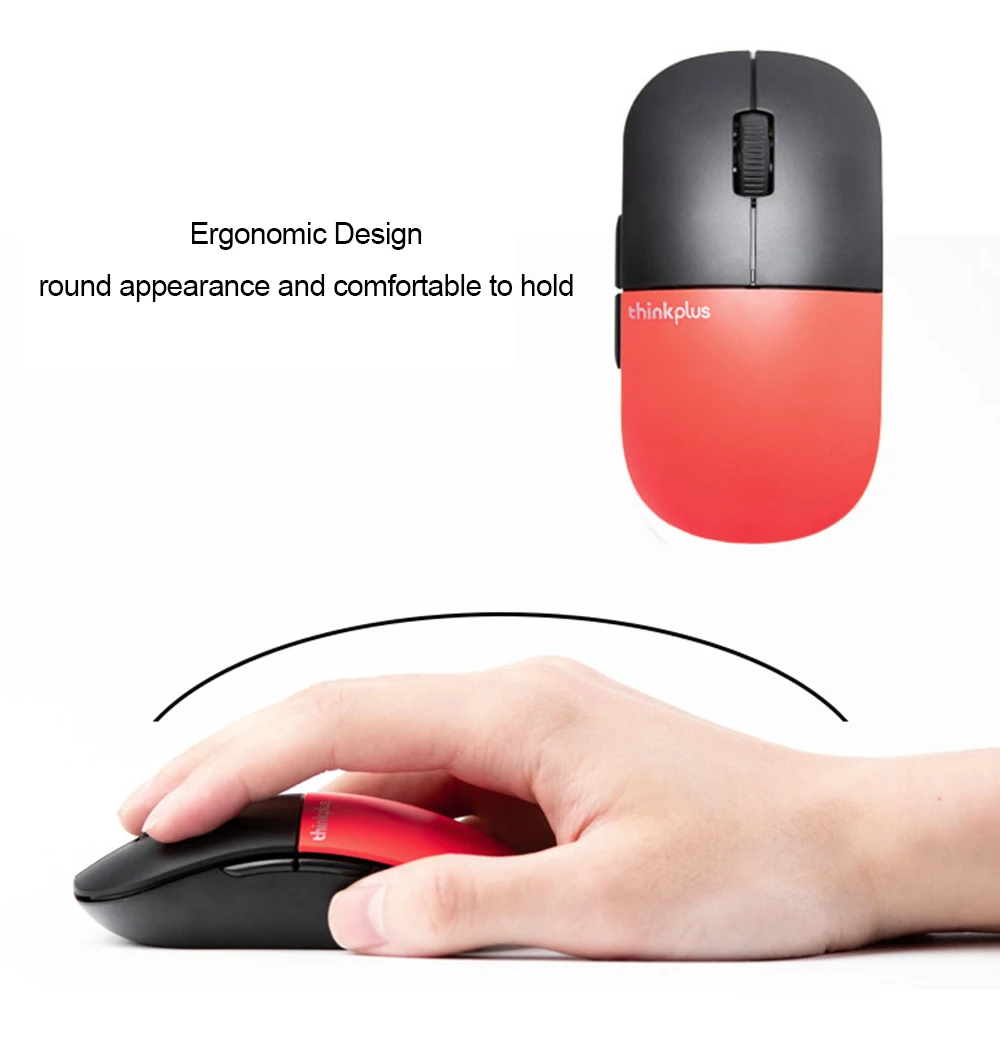 Lenovo Thinkplus E3 Wireless Mouse with 2400DPI High Magnetic Battery Cover Support Forward/Backward Mice for Windows 7 8 10 best computer mouse