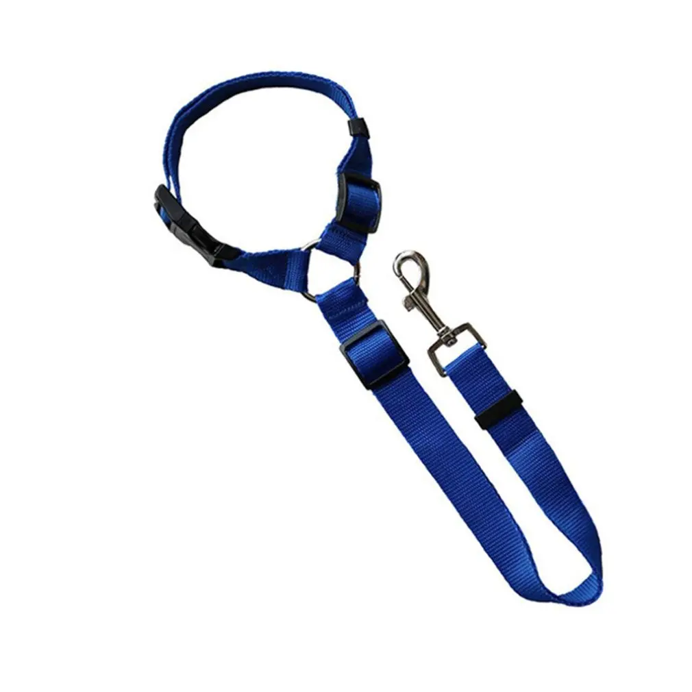 

Dog Cat Safety Seat Belt Strap Car Headrest Restraint Adjustable Nylon Fabric Dog Restraints Vehicle Seatbelt
