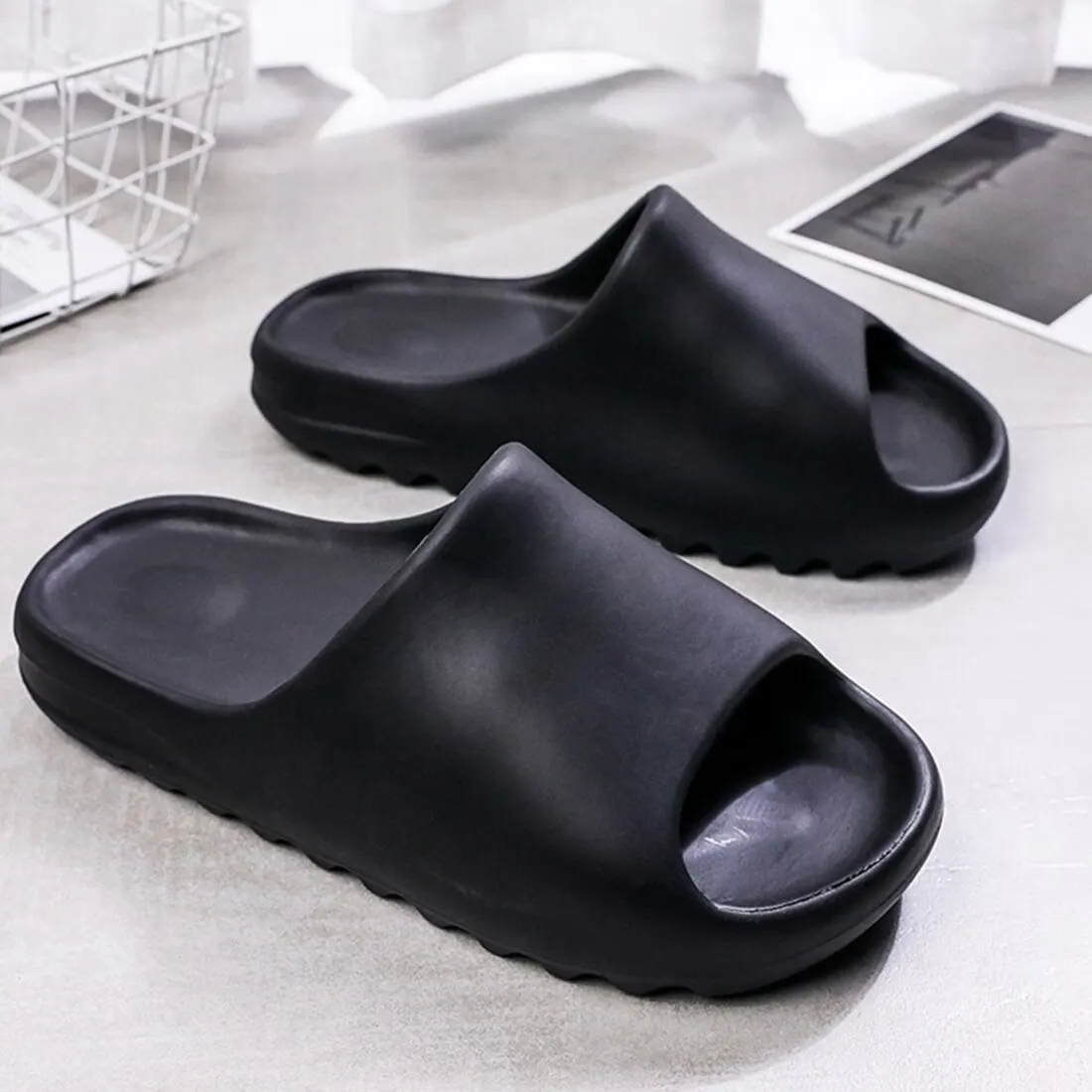 2021 летние мужские шлепанцы домашние плотные Цвет туфли на платформе Удобные