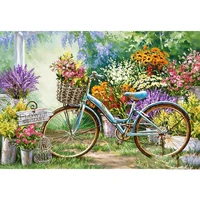 shayi diy 5d diamond painting bicycle flower scenery embroidery cross stitch full squareround drill girl room decor painting