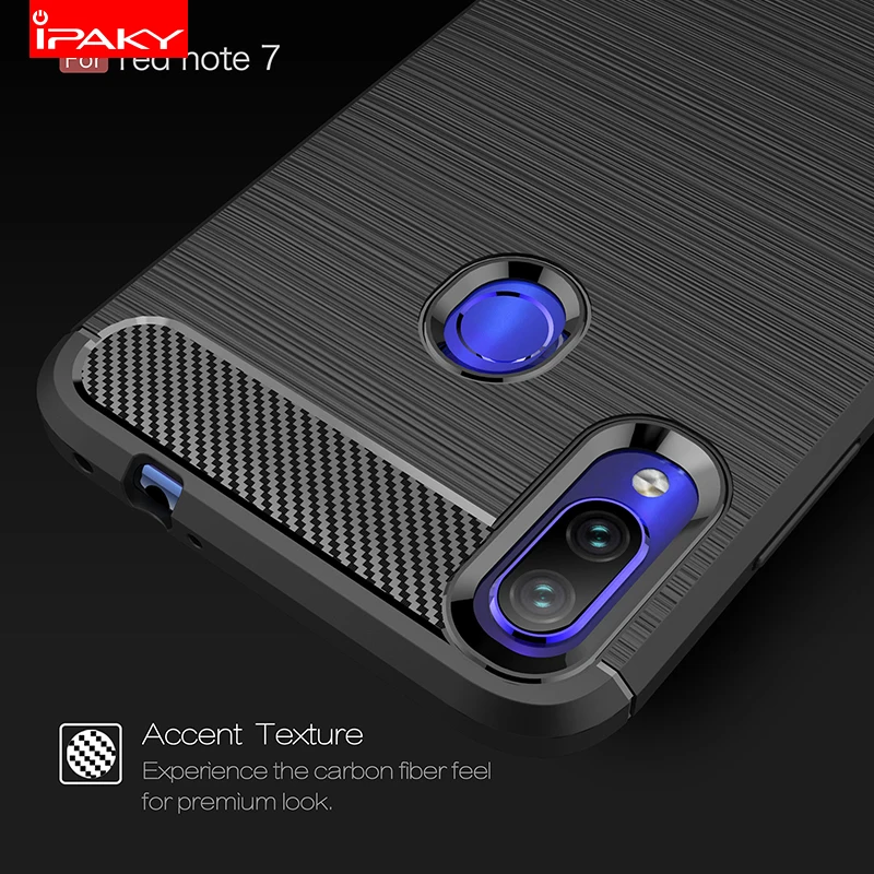 Чехол для Xiaomi Redmi Note 7 iPaky Pro силиконовый чехол из углеродного волокна матовый