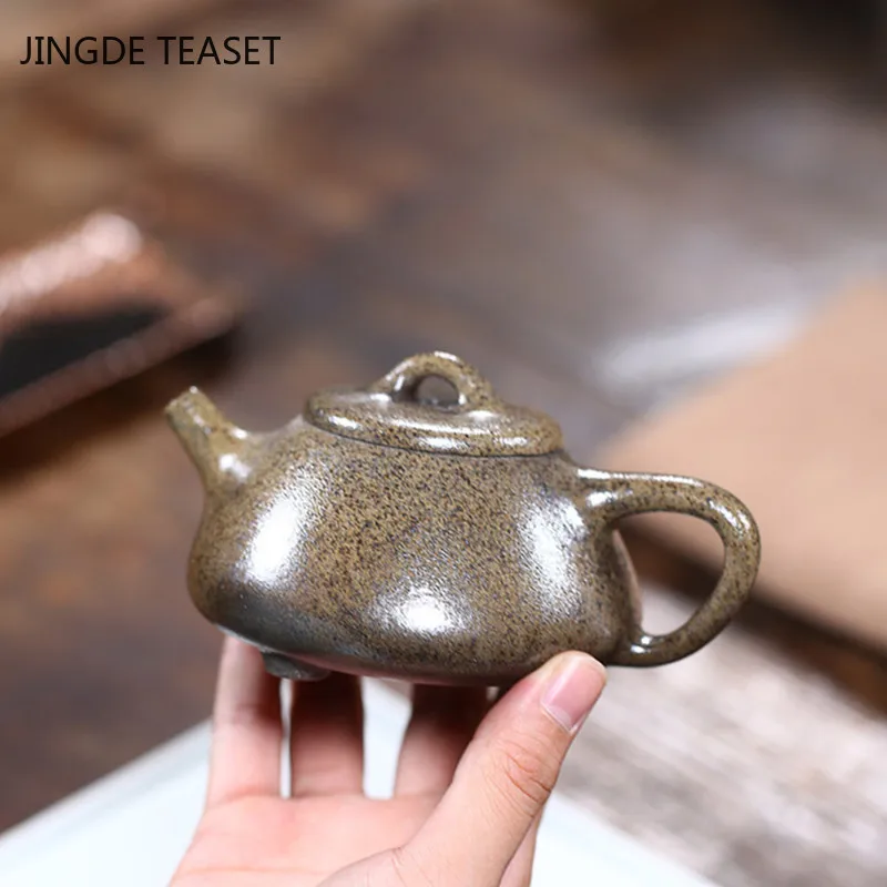 

Yixing Firewood kiln change Purple Clay Teapot Stone scoop Tea Pot Beauty Kettle Raw ore Handmade Teaware Tea Ceremony Gifts