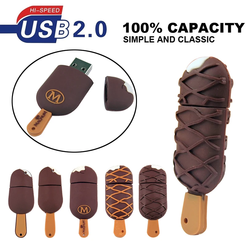 Дешевый usb накопитель Mini Ice cream USB флеш 128 Мб 32 ГБ 64 ГБ|USB флэш-накопители| |