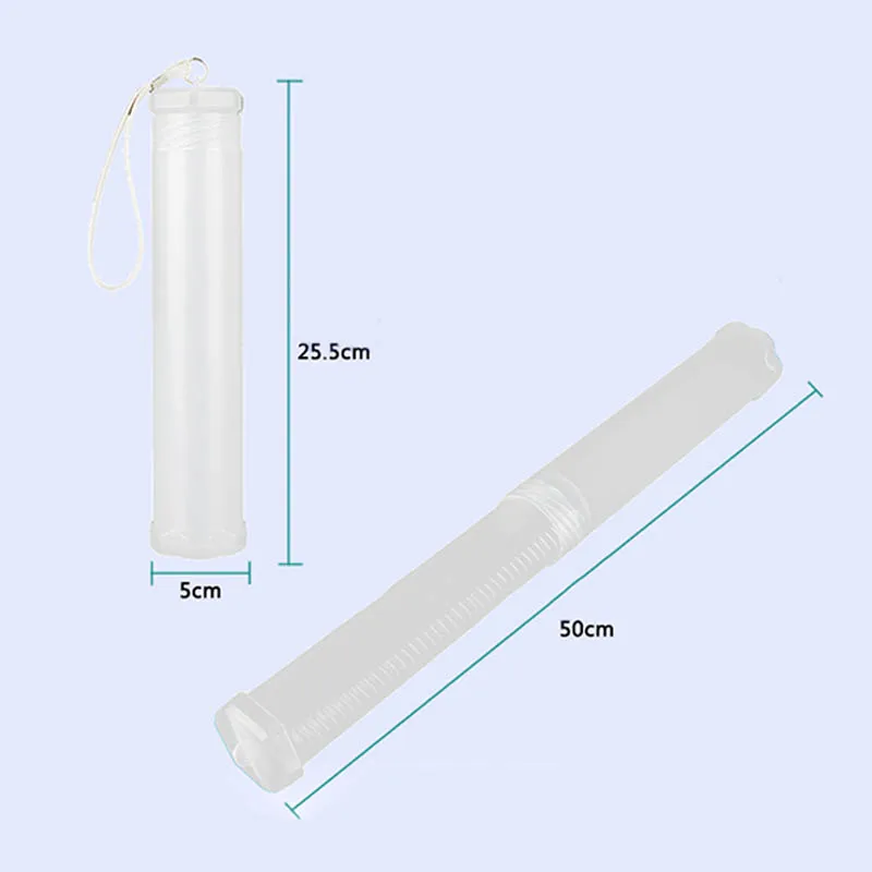 1 шт. Цилиндрическая Коробка для карандашей с веревкой портативный прозрачный