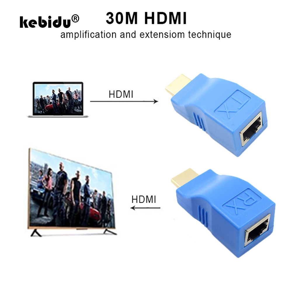 1 пара 4 к HDMI удлинитель Мини RJ45 порты до 30 м Расширение CAT 5e/6 STP LAN Ethernet кабель