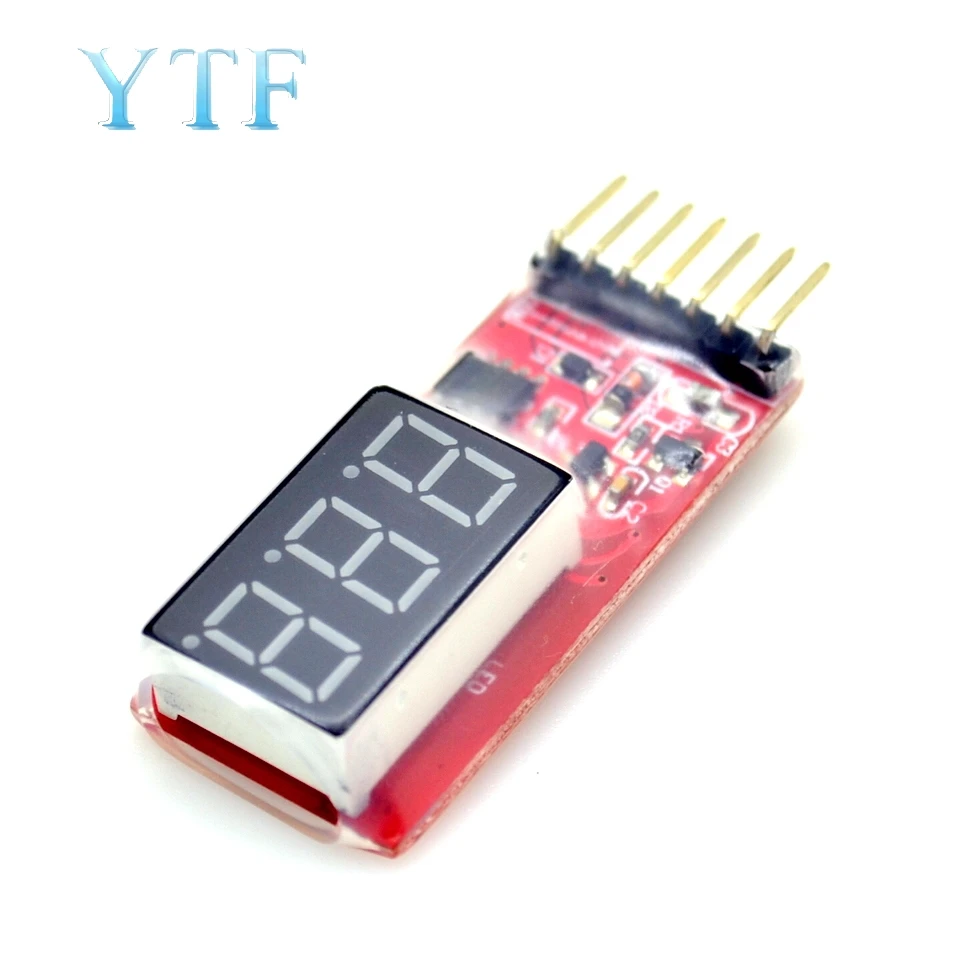 Красный Вольтметр монитор дисплей питания цифровой напряжения постоянного тока