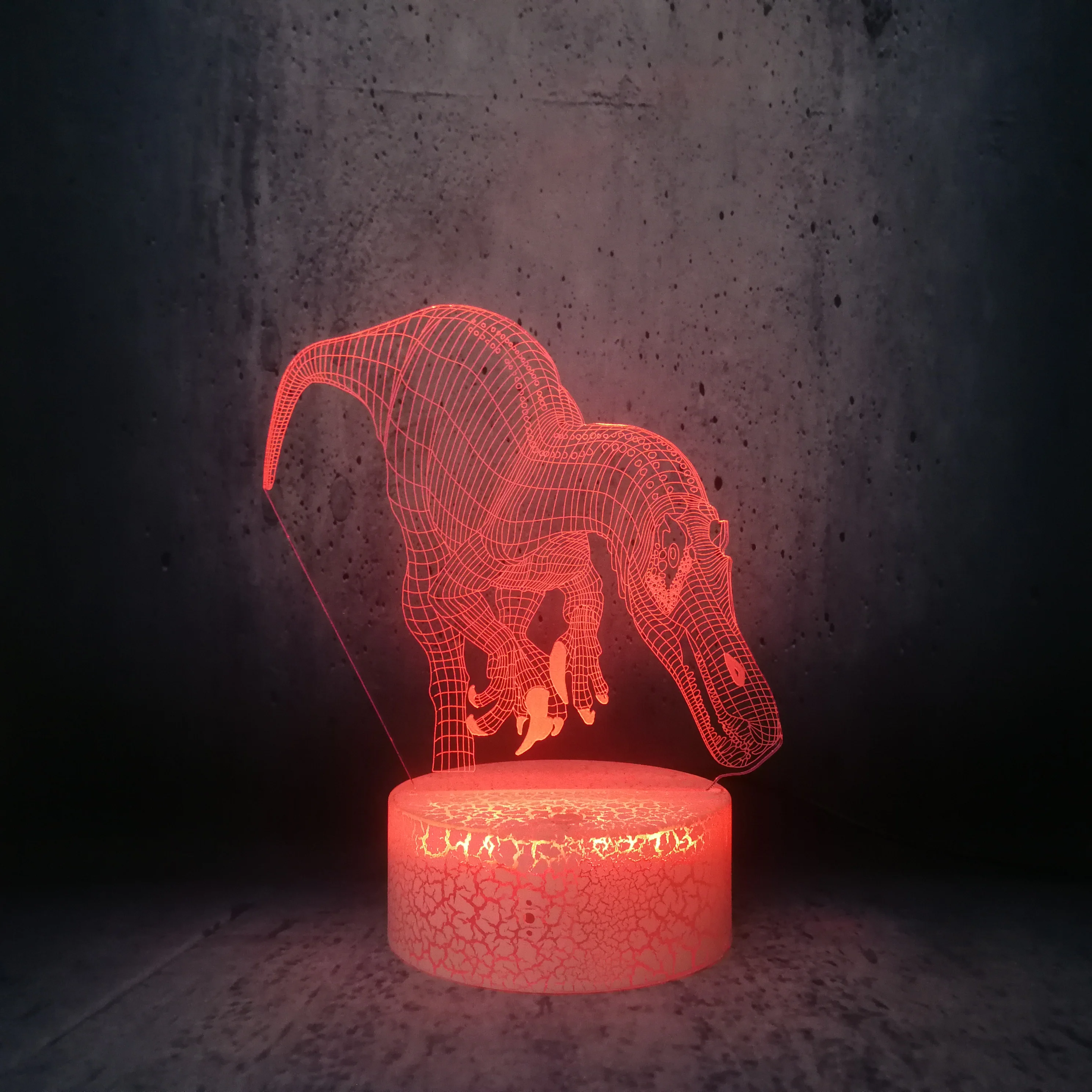 3D Светодиодная лампа серии динозавр Велоцираптор визуальные огни огромный