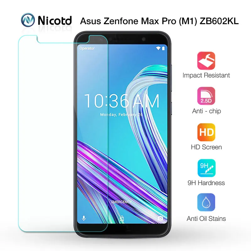 

screen protector protective tempered glass film For ASUS Zenfone Max Pro M1 ZB602KL Explosion-proof Screen Protector ZB602KL