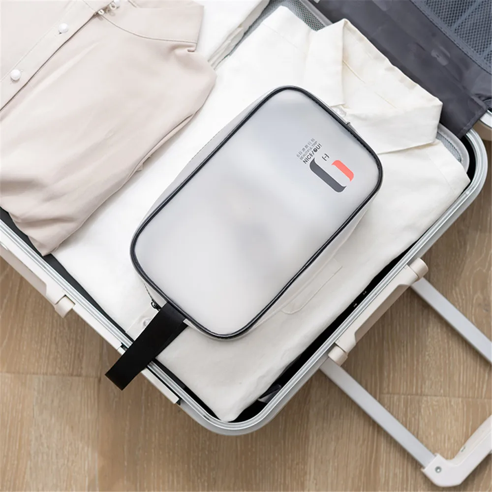 

Translucent Cosmetic Bag Waterproof Women's Travel Toiletry Wash Organizer Pouch Ladies Clear Beauty Makeup Bag