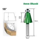 1 шт. 8 мм хвостовик фрезы резьба по дереву 15 градусов Фаска фрезы конические кромки фрезы для дерева Woodorking