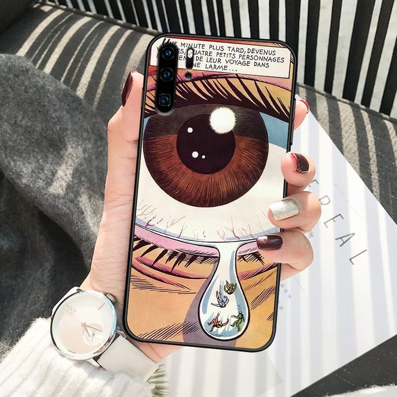 Для huawei P8 P9 P10 Lite Mini P20 P30 Pro твердый задний фон мультяшный силиконовый защитный