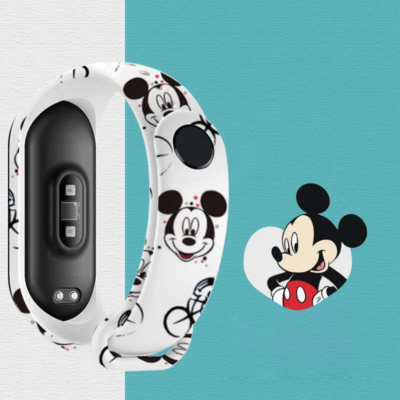Диснеевский Микки мягкий ремешок для Xiaomi Mi Band 5 4 3 NFC силиконовый браслет на