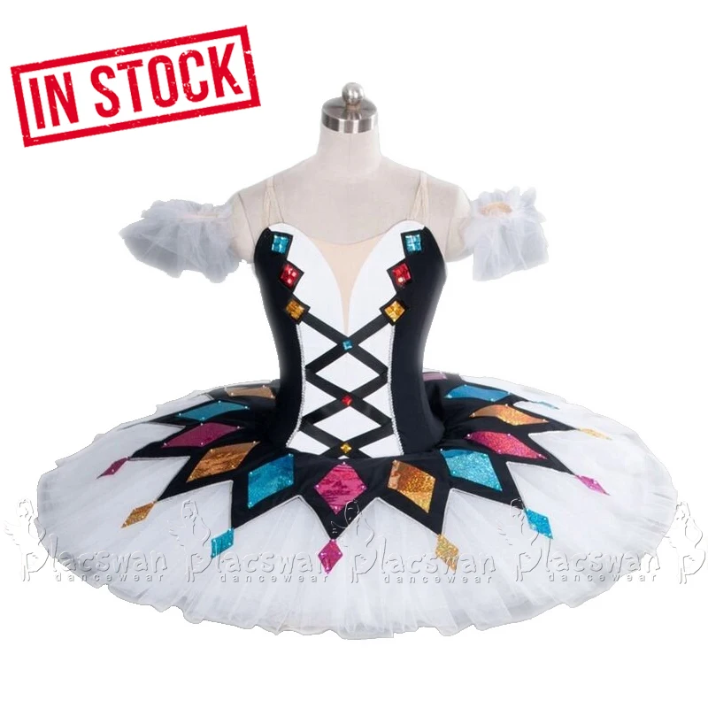 

IN STOCK Harlequinade Ballet Costume nutcracker costume adult Harlequin And Columbine Dolls pancake tutu Women tutu de ballet