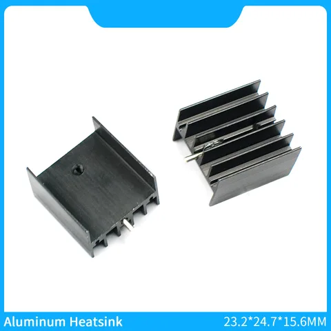 Алюминиевый радиатор охлаждения для электронного чипа IC для LM317 Lm337 Чип Радиатор Охлаждающие пластины 23,2*24,7*15,6 мм