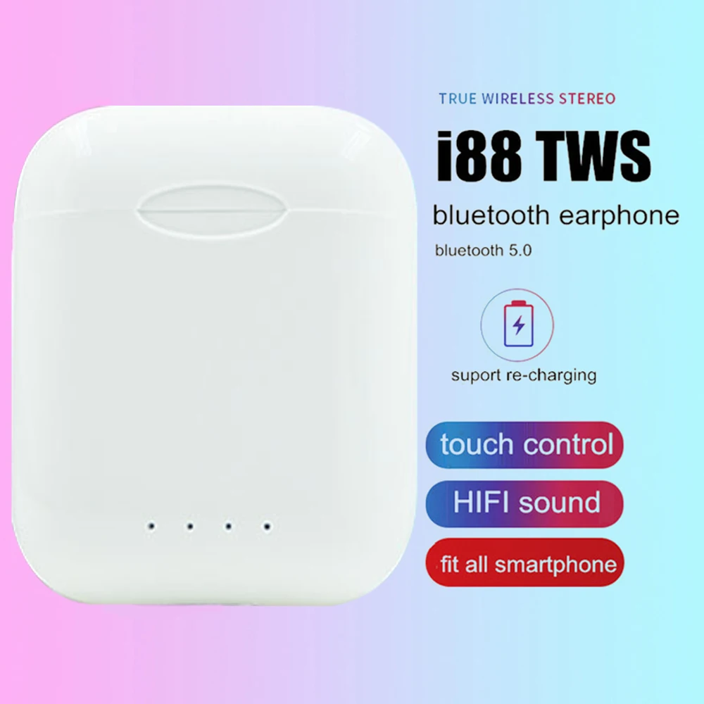 I88 TWS беспроводные наушники Bluetooth 5,0 Мини сенсорное управление стерео наушники вкладыши PK i9S i10 TWS для телефона