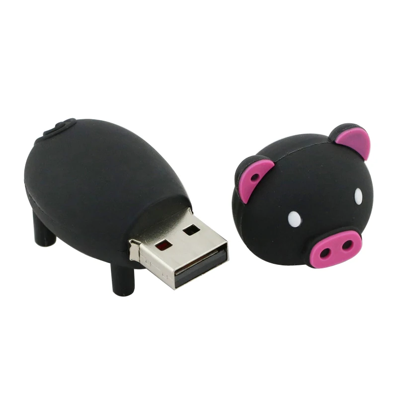 USB флеш накопитель 64 ГБ 32 16 8 милые Мультяшные флешки розовые силиконовые карты