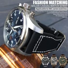 Черный нейлоновый ремешок для часов, 20 мм, 21 мм, 22 мм, тканевый ремешок для часов IWC PILOT PORTUGIESER Mark Series Watch