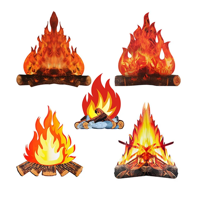 

3D украшение в виде пламени, картонное украшение в виде пламени на Хэллоуин, реквизит, Рождественское украшение в виде пламени, украшения