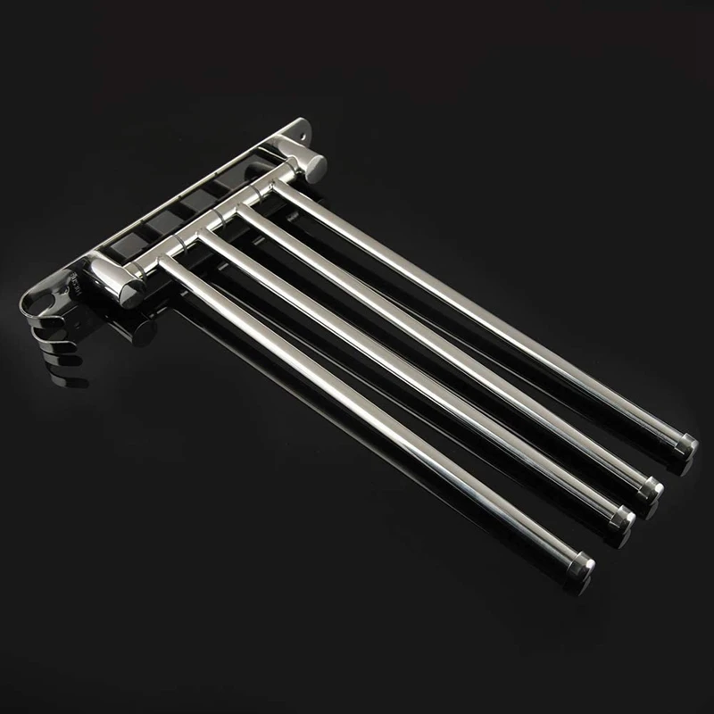 Поворотная вешалка для полотенец Вешалка из нержавеющей стали 304 на 4 руки ванной