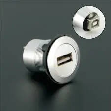 

Металлический разъем USB 2,0 «мама» с серебристой поверхностью, 22 мм