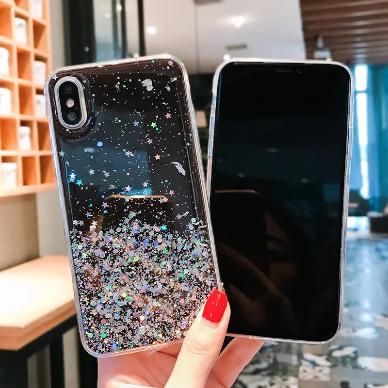 Чехол для huawei P20 Lite 2019 блестящий чехол со звездами Huawei Y9 Y7 Y6 p smart P30 Pro P10 P9 P8 мягкий