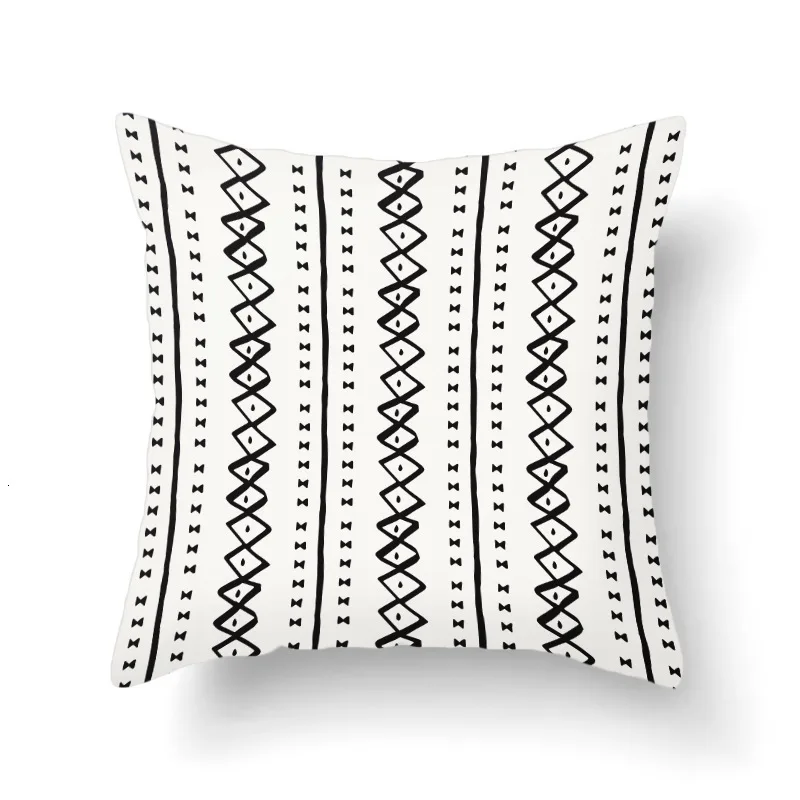 45*45 см плюшевая подушка задняя в полоску Геометрическая фланелевая чехол для