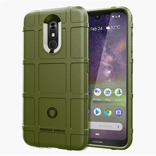 Армейский зеленый Для Nokia 3,2 4,2X71 8,1 7,1 1 3,1 C Plus X3 X7 9 PureView 2,2 6,2 Чехол Броня прочный силиконовый Щит чехол противоударный чехол - Цвет: Армейский зеленый