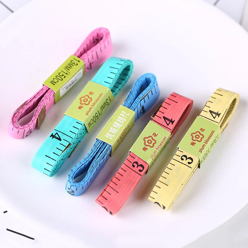 

1Pcs 1.5m Random Color Centimeter Meter Sewing Tailor Tape Measure Soft Flat Ruler For Measuring Size Body Jewelry Tools