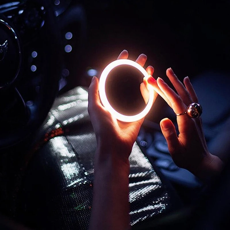 Portable Lighted Makeup Mirror with Wireless Charger for IOS and Android Phone,Vanity Mirrors with LED Lights