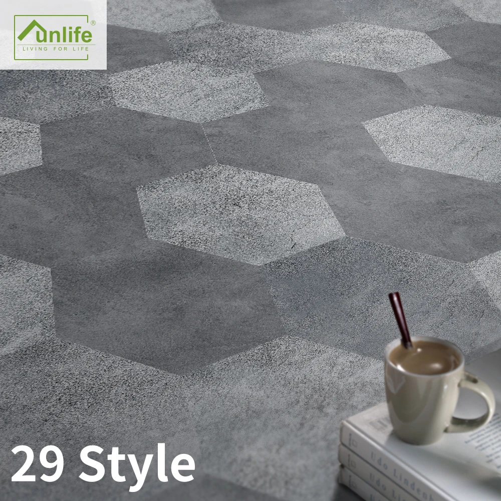 

Funlife® Hexagon Floor Stickers Wall Stickers Bathroom kitchen Backsplash Vinyl Waterproof Self-Adhesive Anti-Slip Home Decor