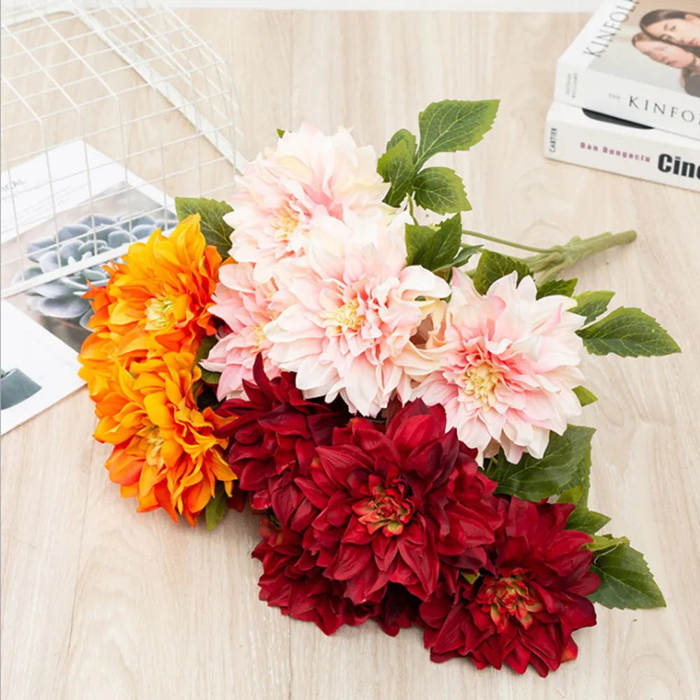 Искусственный 7-головый цветок-перегородка для ресторана украшение сделай сам